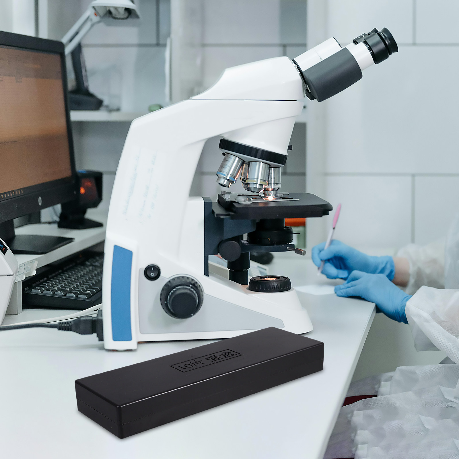 Pathology Slide Storage - Scatola trasparente bianca per la conservazione