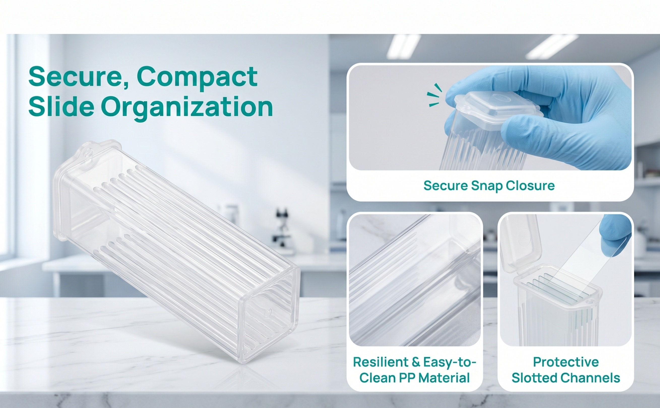 Pathology Slide Storage - 50 pezzi di supporti per vetrini