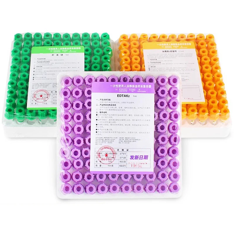 Blood Collection Tube - 100 tubi sterili per la raccolta